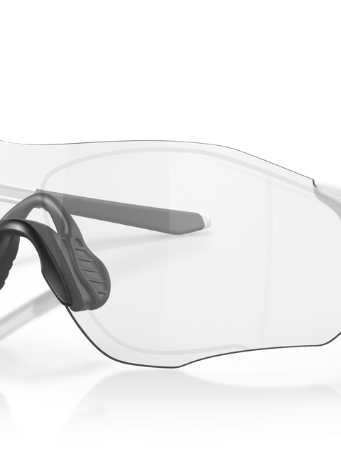 EVZero™ Path® (Low Bridge Fit) clear to black iridium photochromic Lenses, matte white Frame