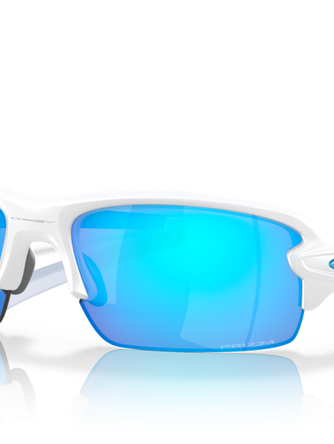 Flak® XS (Youth Fit) prizm sapphire Lenses, matte white Frame