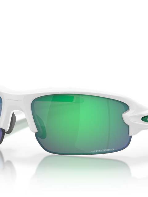 Flak® XXS (Youth Fit) prizm jade Lenses, matte white Frame