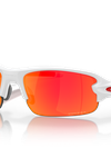 Flak® XXS (Youth Fit) prizm ruby Lenses, matte white Frame