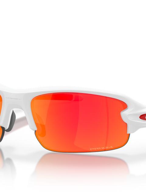 Flak® XXS (Youth Fit) prizm ruby Lenses, matte white Frame