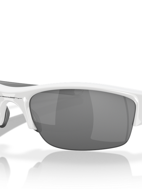 Flak Jacket® black iridium Lenses, polished white Frame